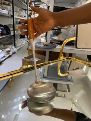 Brown Handle Soup Ladle