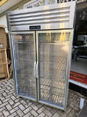 Double Door Stainless Glass Fridge