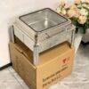 Firm leg square silver dish