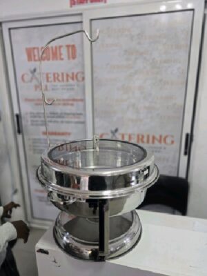 Glass top hanging dish