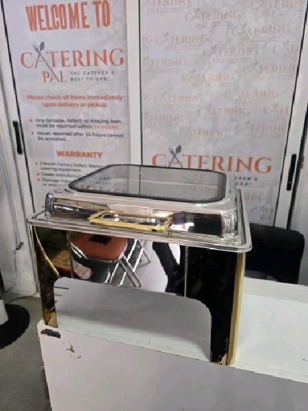 SILVER AND GOLD SQUARE DISH