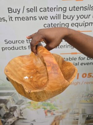Small 2 Wooden Bowl With Handle 002