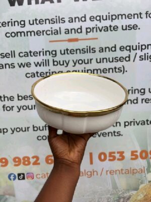 Gold rim bowl 8inch(2pcs)
