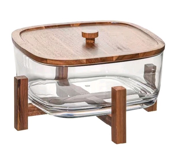 Square Bowl with Stand