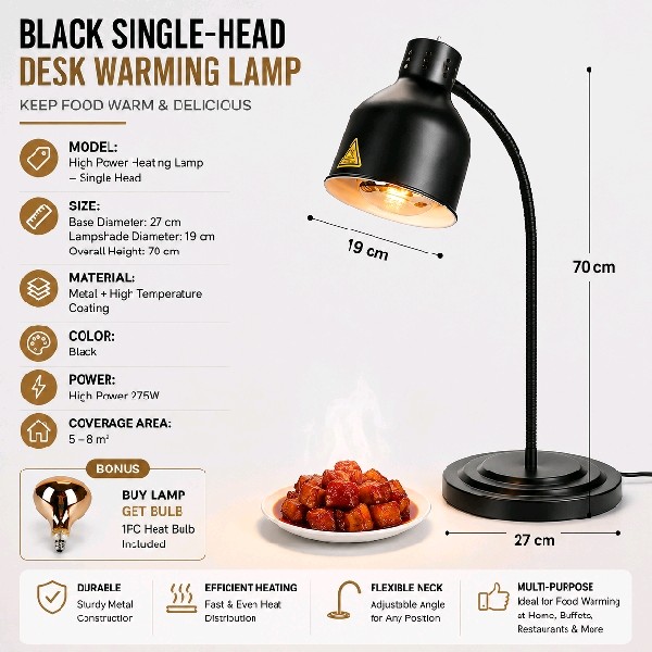 Black food lamp (2pcs)