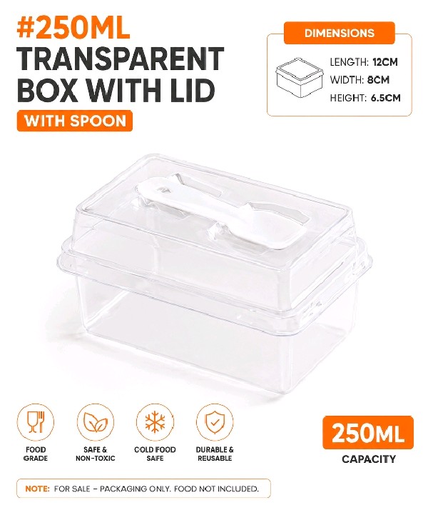 Dessert with Spoon 250ml (25pcs) 01