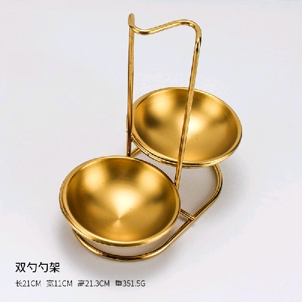 Double Gold Ladle Rest