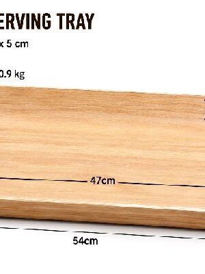 Large Wooden Tray with Handle