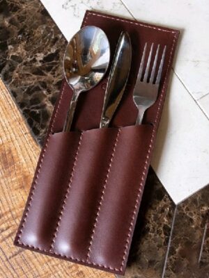 Leather Cutlery Holder