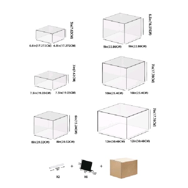 Plain Riser Set (with menu stands)