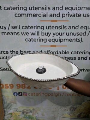 White Beaded Bowl White Beaded Bowl