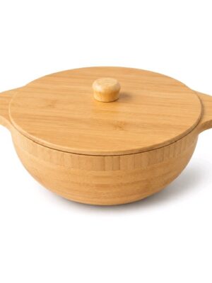 Wooden bowl with lid
