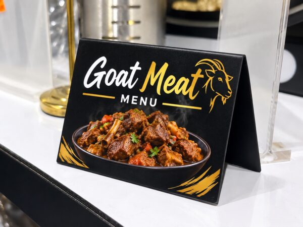 V shape menu board