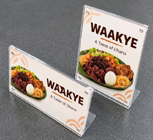 Acrylic Menu Holder L (5pcs)