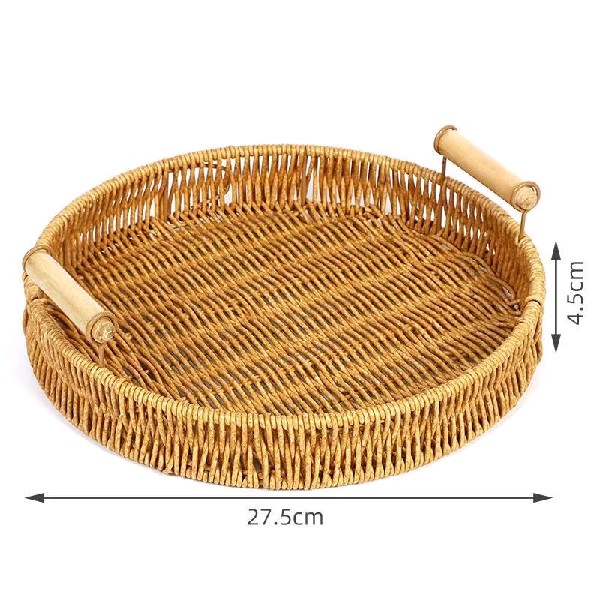 Basket with Wooden Handle