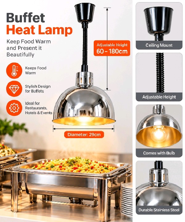 Buffet heating lamp (silver )