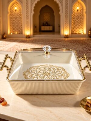 Square Bowl with Lid - 03