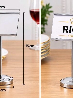 Square menu stand (silver )