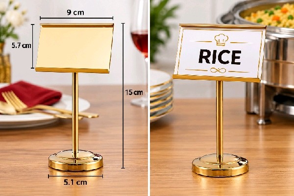 Square menu stand(gold)