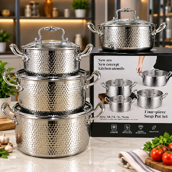 Stainless 4 Set Cookware