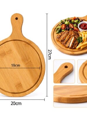 Wooden Plate with Handle (sold as a pair)