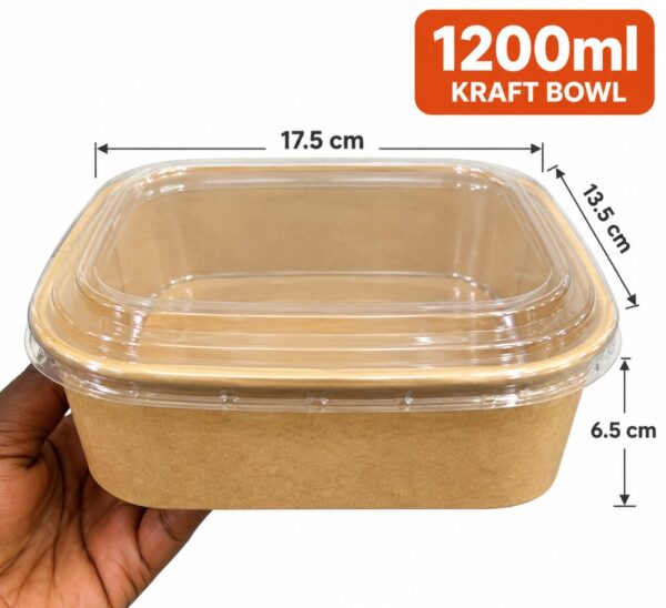 1200ml Kraft bowl