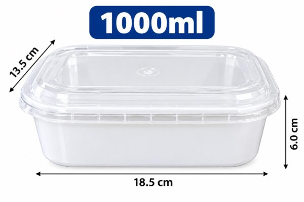 Kraft bowl white 1000ml(50pcs)