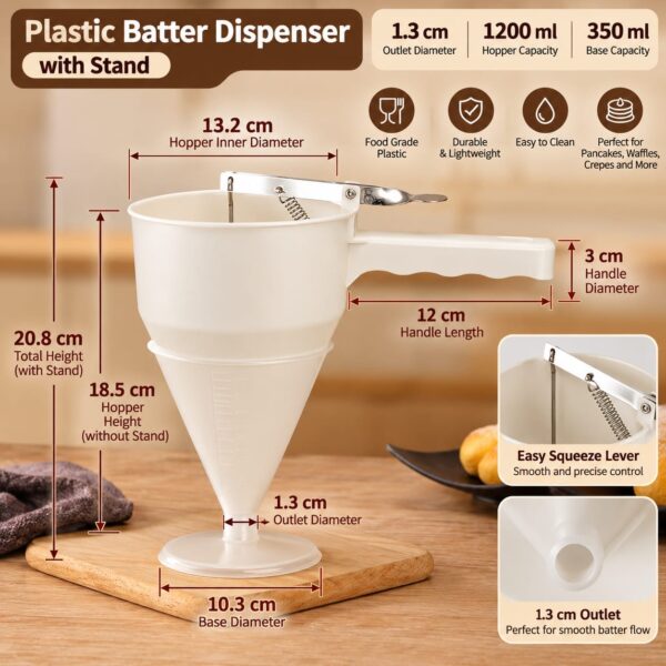 Plastic batter dispenser