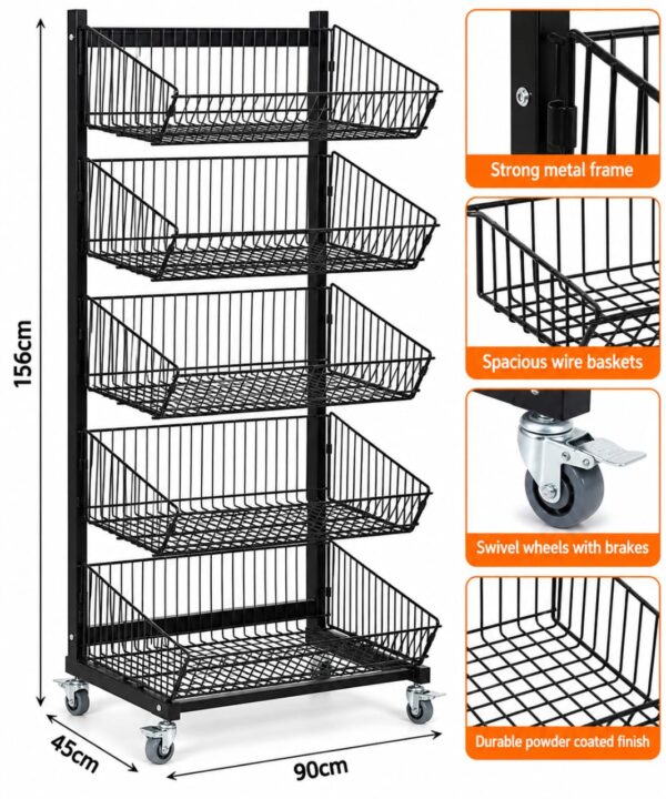 Black rack trolley