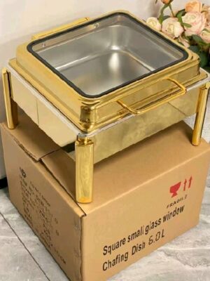 Firm leg square gold dish