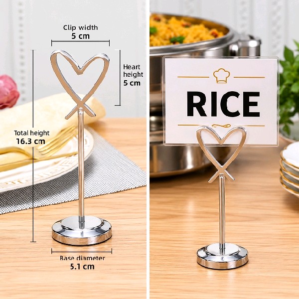 Love menu stand(silver )