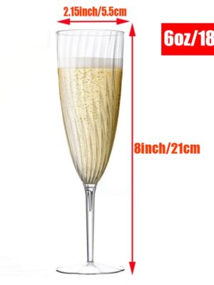 Disposable wine glass (flute)