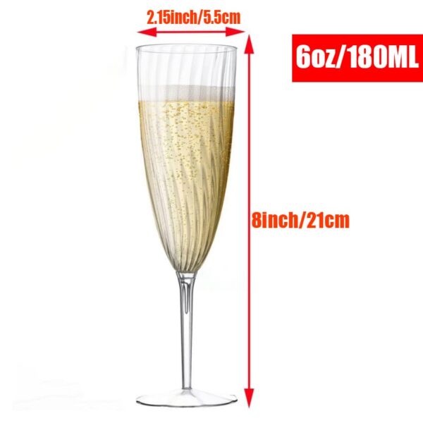Disposable wine glass (flute)