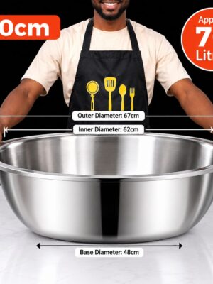 Stainless pan medium