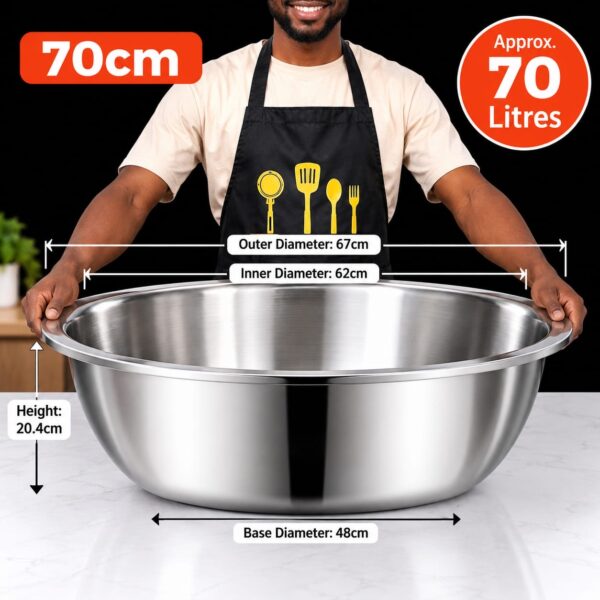 Stainless pan medium