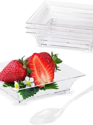Square with spoon dispo (50pcs )