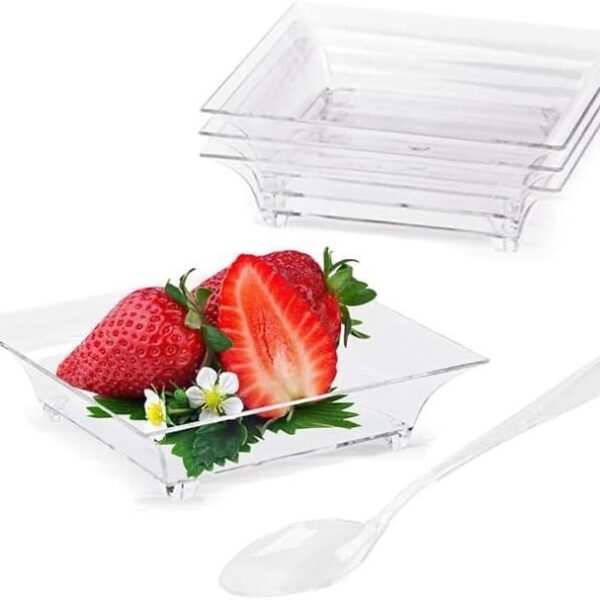 Square with spoon dispo (50pcs )