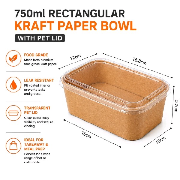 Kraft Bowl 750ml (50pcs)