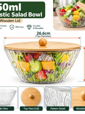 57305e86-b212-4314-94bc-d77d1df28a3a.jpg Salad bowl with wooden lid (square )