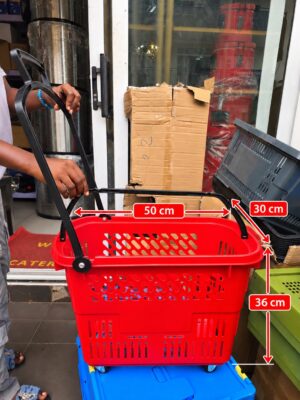 Basket trolley (red)