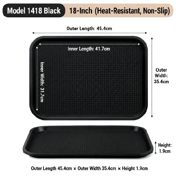 Black Serving Trays (black)