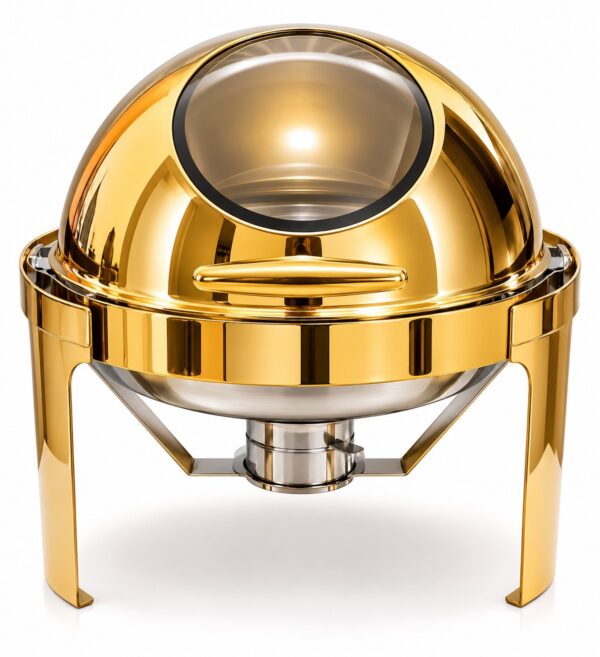 Rolltop Gold dish (glass)