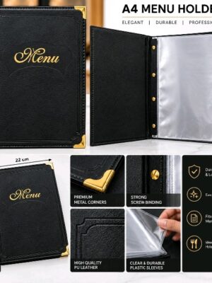 Menu holder (black)