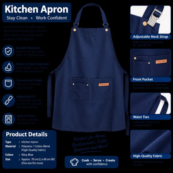 Blue black Apron