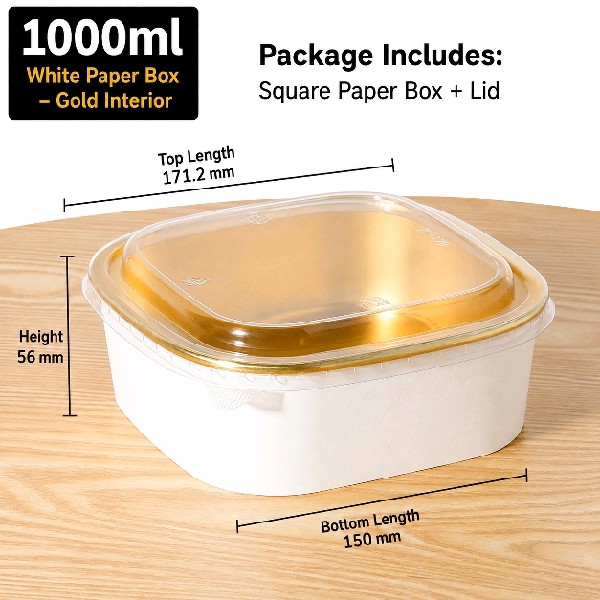 Gold-lined Disposable Bowl(50pcs)