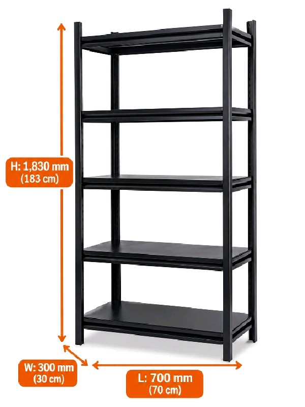 Black Medium Shelf