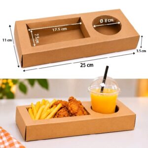 Brown Tray/cup (10pcs)