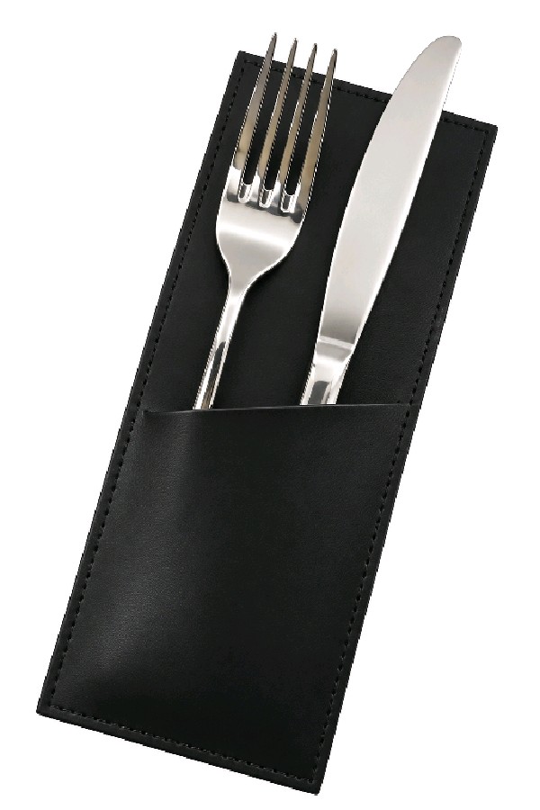 Leather Cutlery Holder (black)