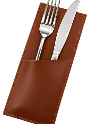 Leather Cutlery Holder (brown)