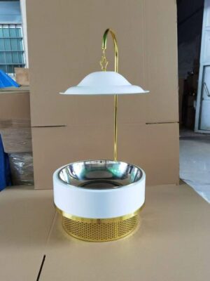 Arabian white and gold dish